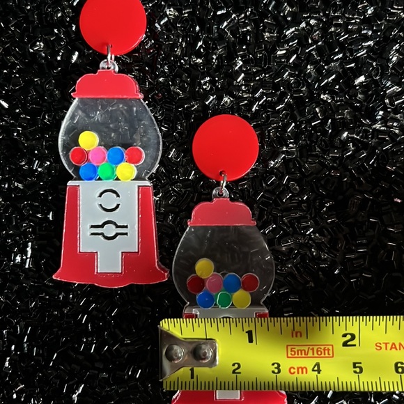 Bubble Gum Machine Dangle Earrings.Great Statement Piece - Picture 13 of 13